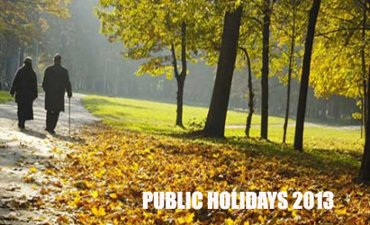 2013 Public Holidays in Australia