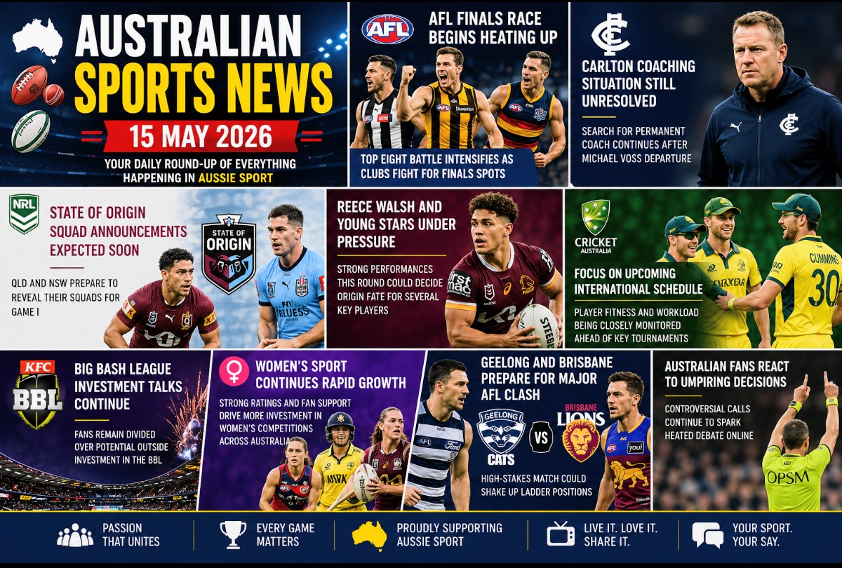 Trending Australian Sports News — 15 May 2026 🇦🇺