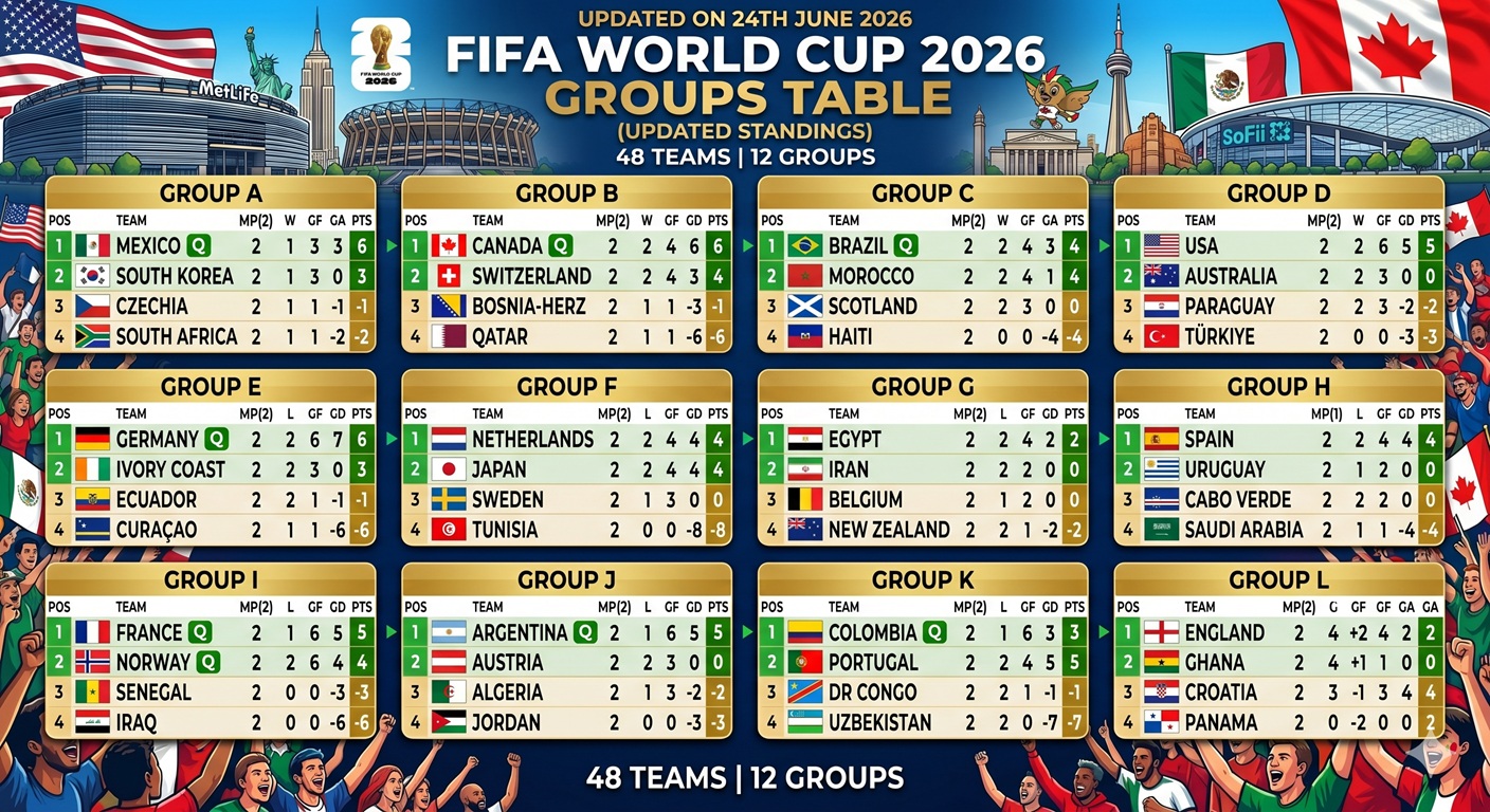 FIFA World Cup 2026 Points Table